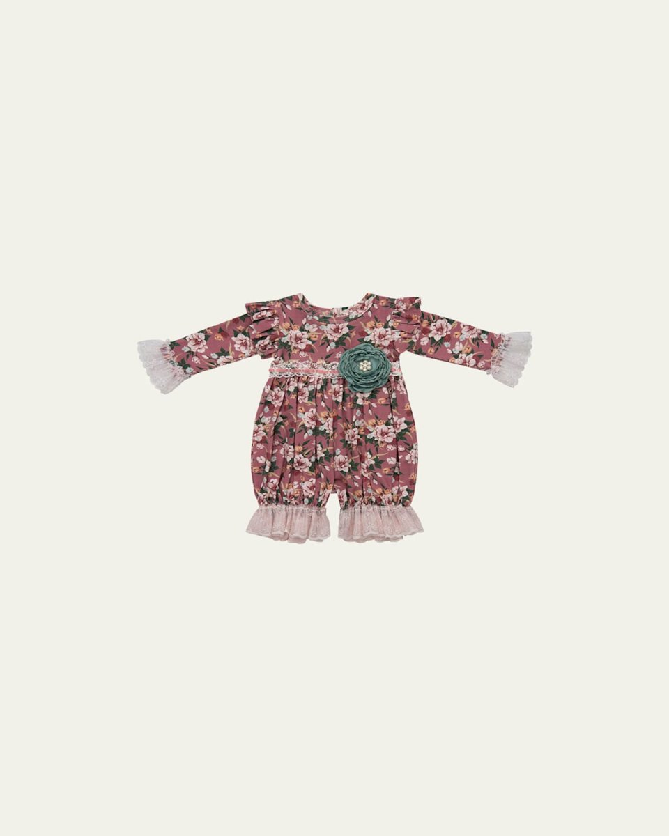 Girl's Sugar Plum Bubble Romper, Size Newborn-12